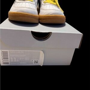 Nike Kids White and Yellow Sneakers
